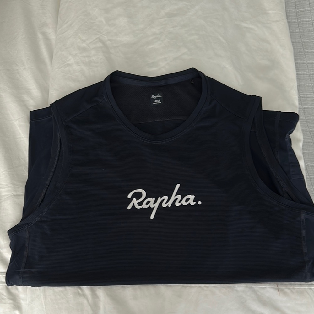 Men’s Ralpha Navy Muscle Tee, Size Large
